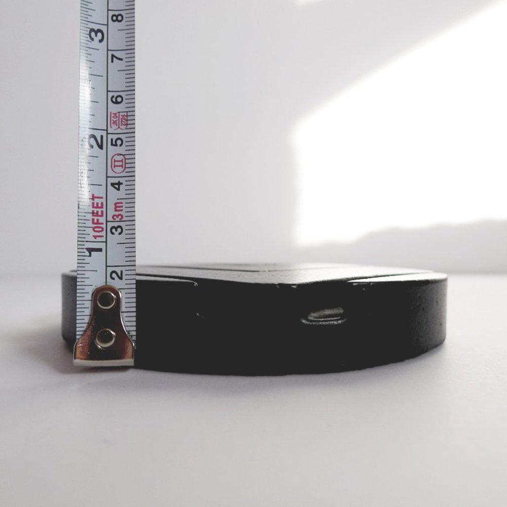 Black CONCRETE/Stone Round Display/RING HOLDER - Picture 5 of 6